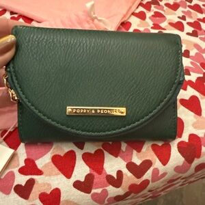 Poppy & Peonies Green Women's Wallet